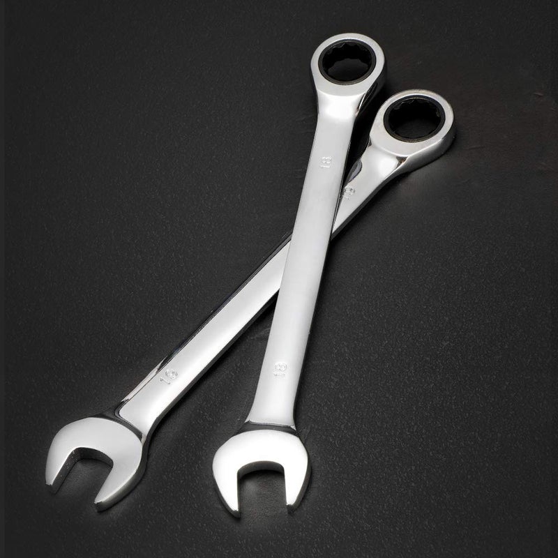 FLZOSPER 12pc.Ratcheting Wrench Setï¼Œ8-19mm Metric CR-V Quick Access Spanner with Portable Toolbox (12PC. Ratchet Wrench) - Image 5